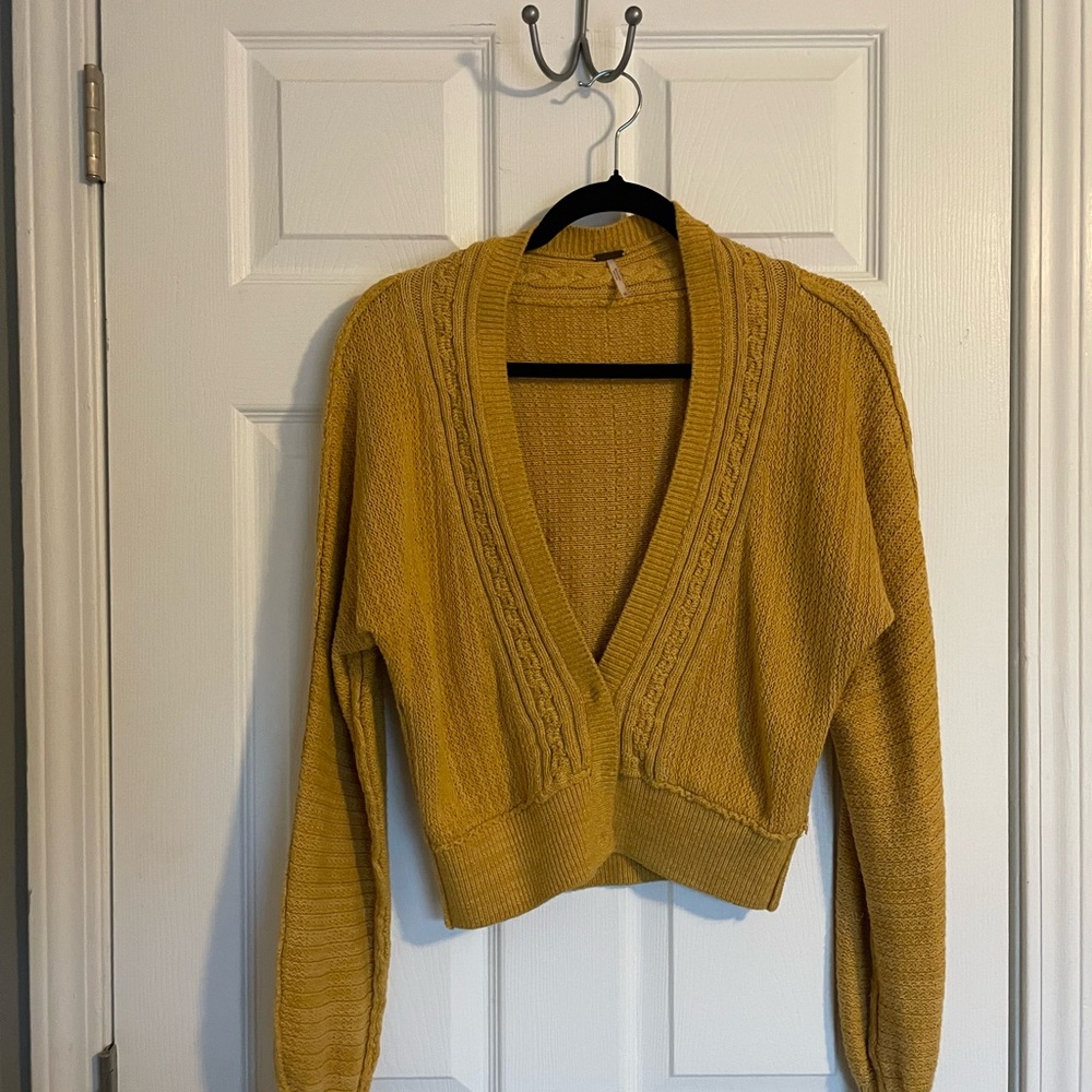 Free People Mustard Sweater